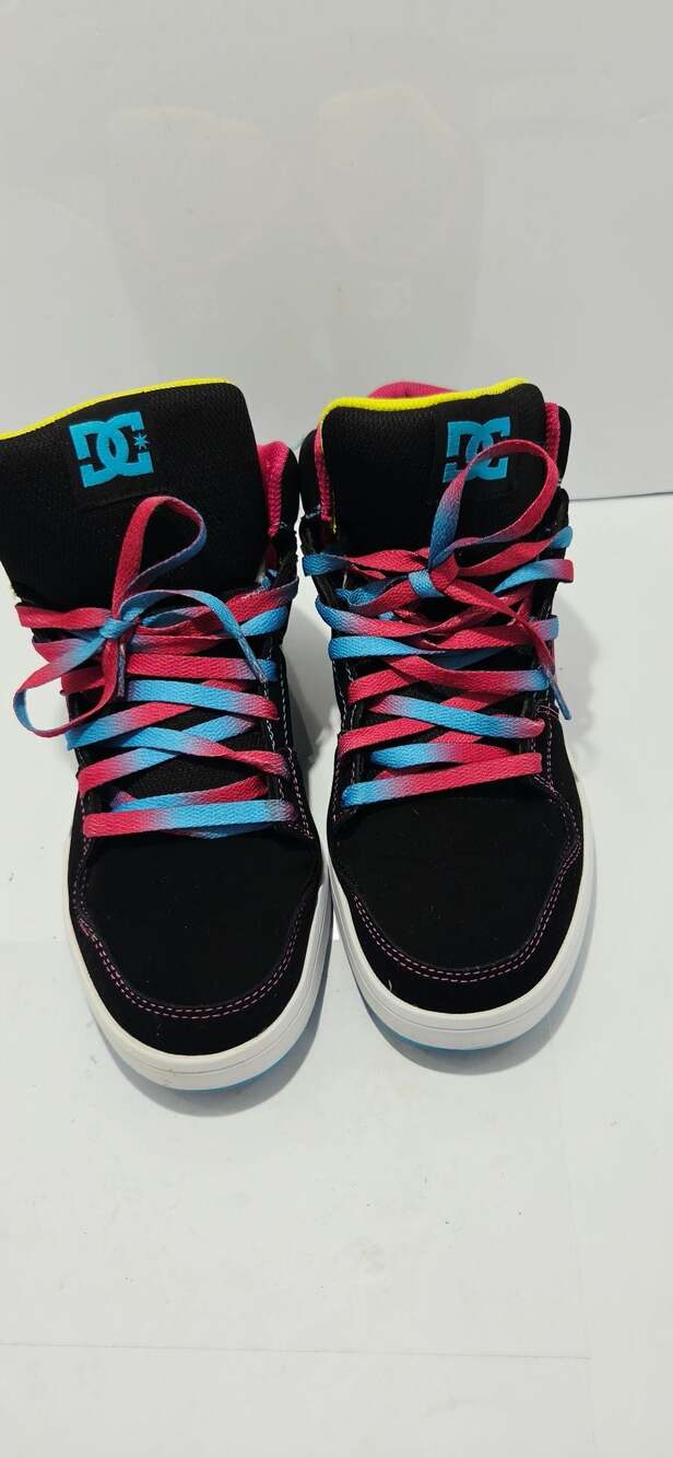 Women's DC Shoes Cure Hi Top Multi Color Skate Shoes Size 11 - Picture 1 of 7